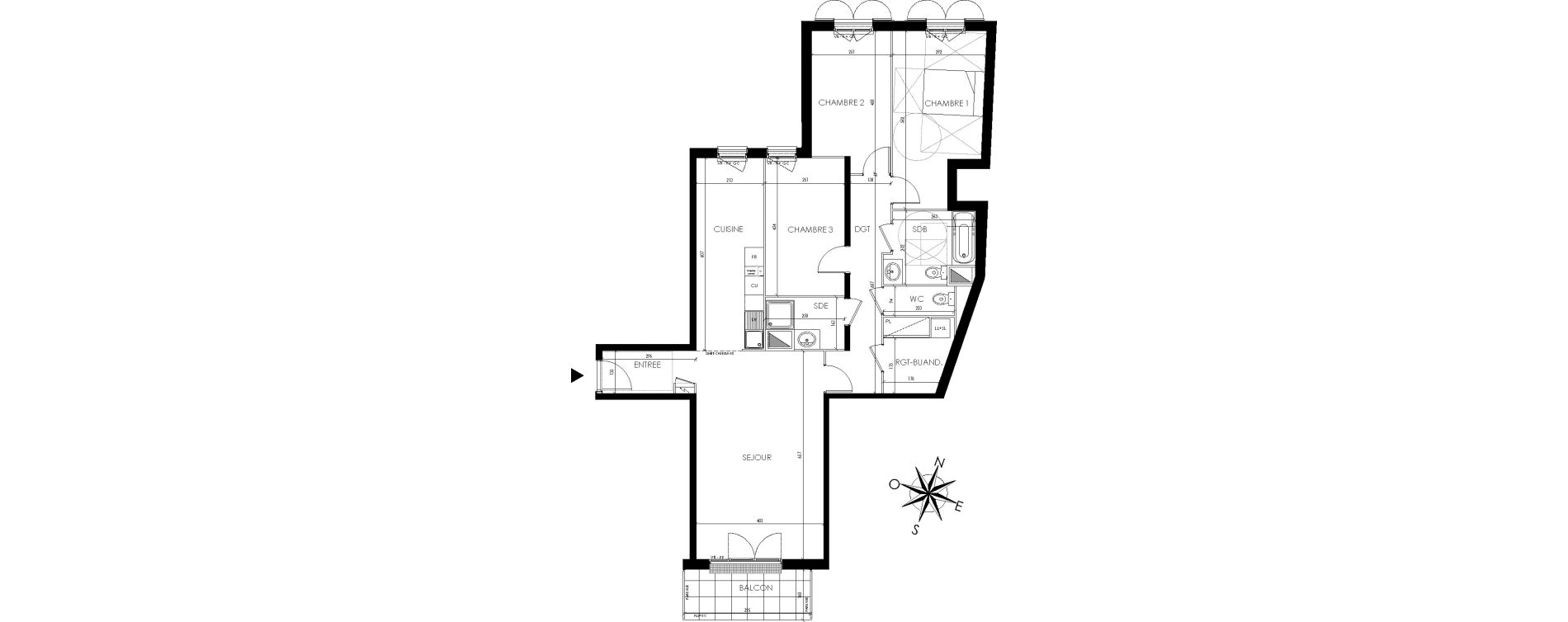 Appartement T4 de 103,77 m2 &agrave; Maisons-Laffitte Centre