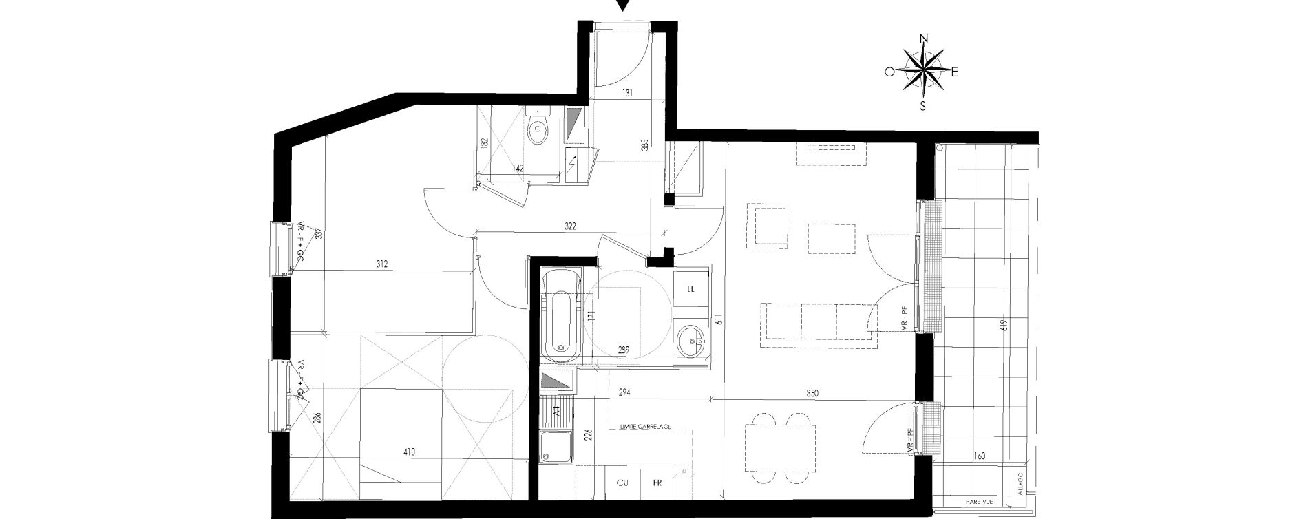 Appartement T3 de 67,51 m2 &agrave; Maisons-Laffitte Centre