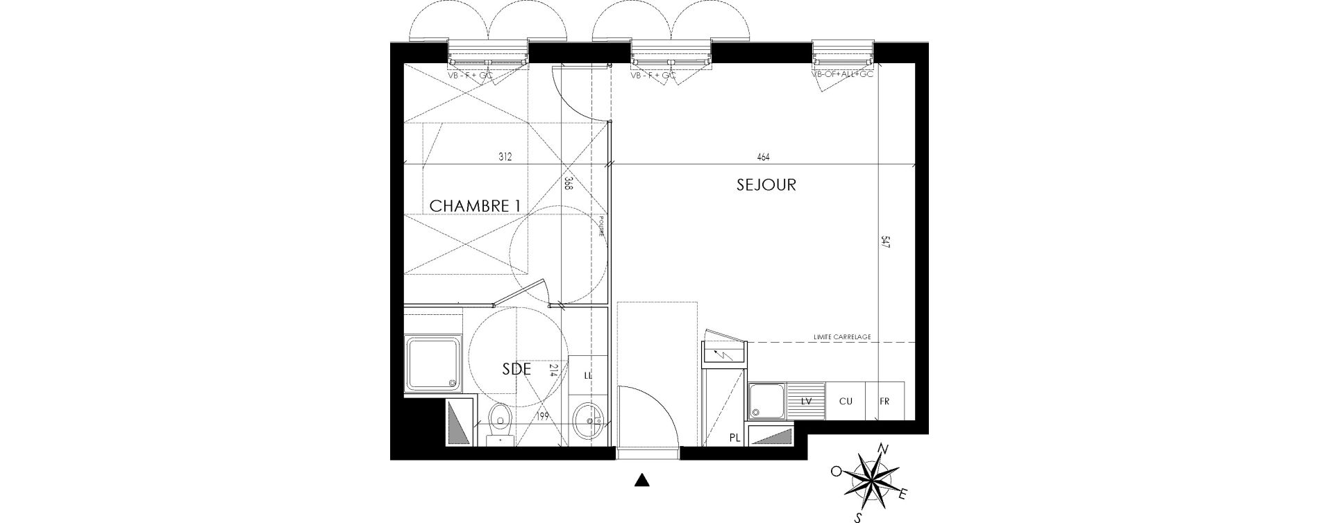 Appartement T2 de 43,09 m2 &agrave; Maisons-Laffitte Centre