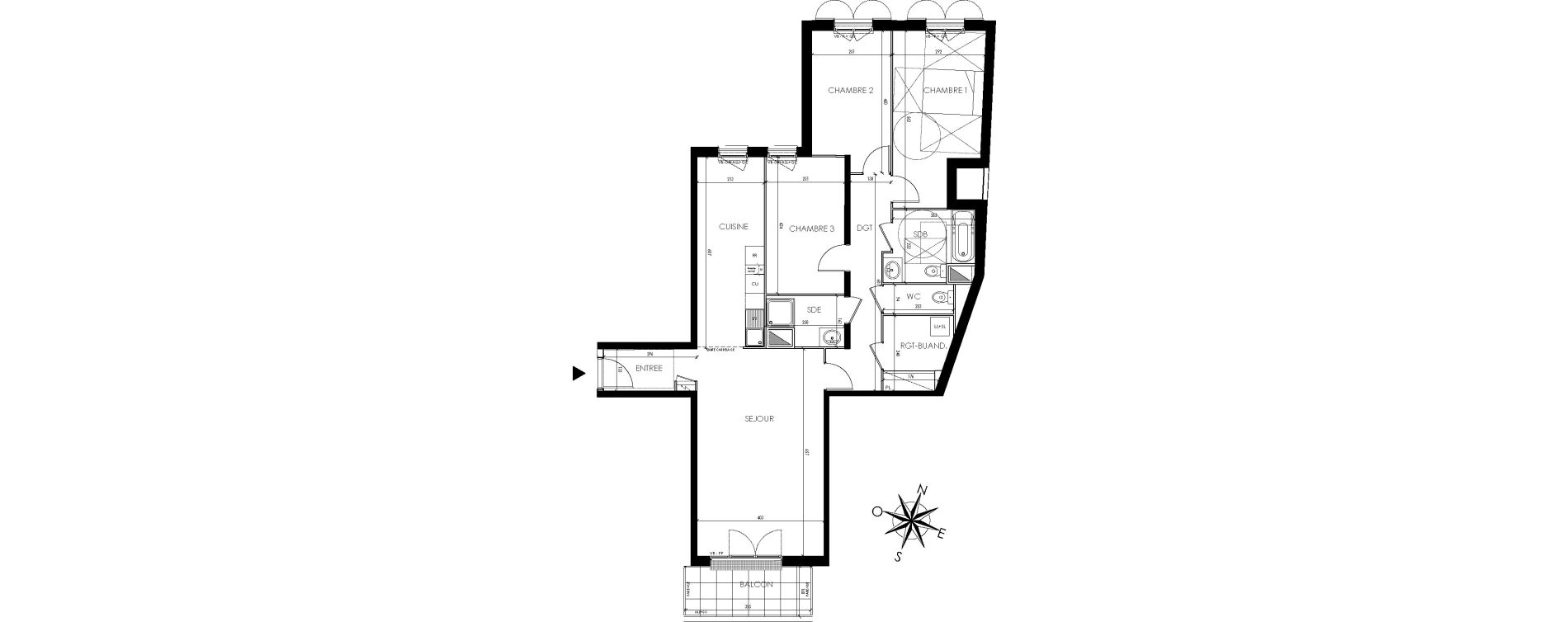 Appartement T4 de 103,77 m2 &agrave; Maisons-Laffitte Centre
