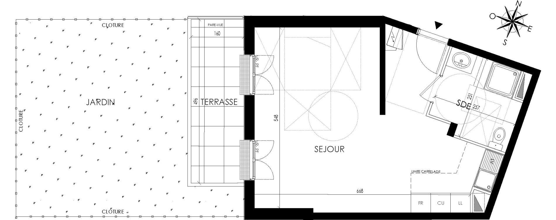 Appartement T1 de 39,32 m2 &agrave; Maisons-Laffitte Centre