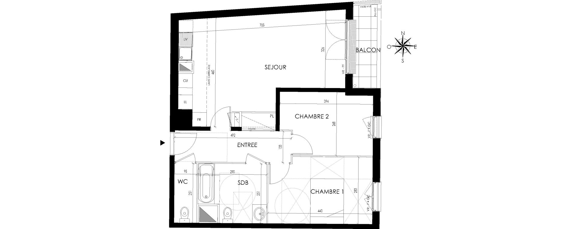 Appartement T3 de 64,99 m2 &agrave; Maisons-Laffitte Centre