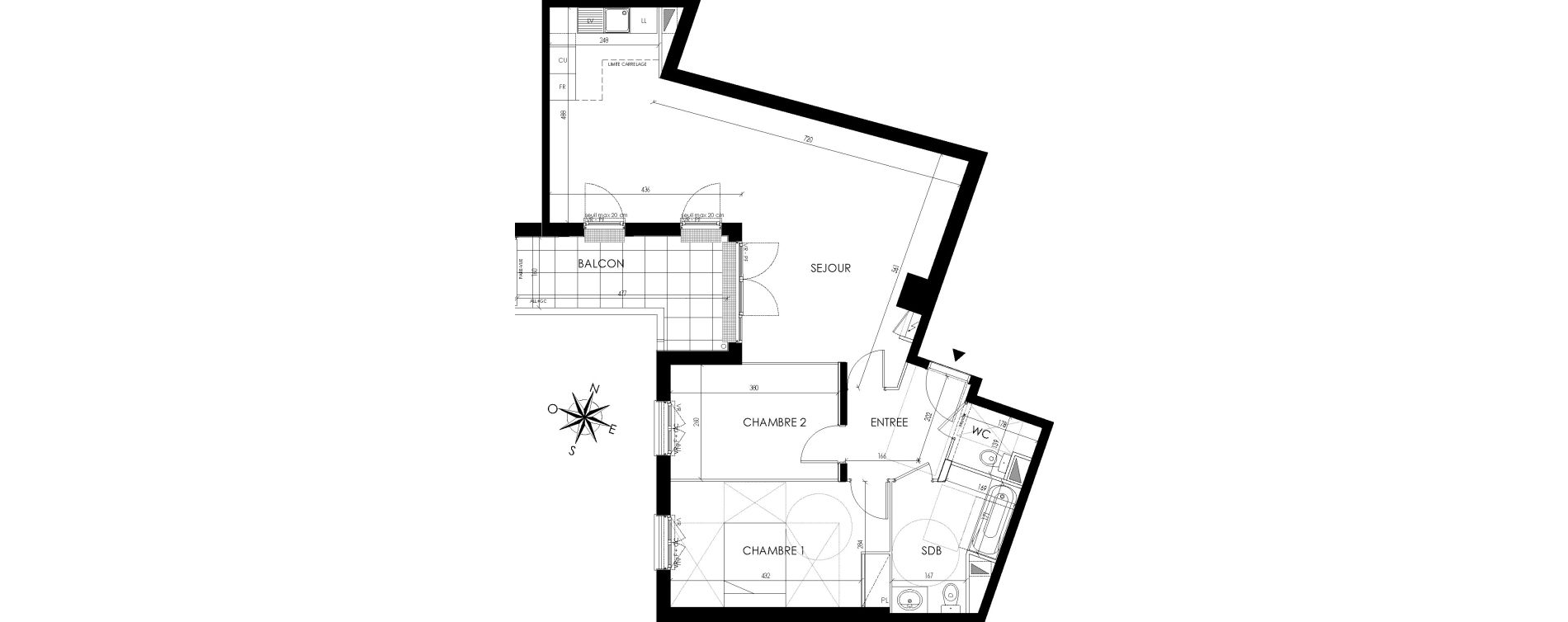Appartement T3 de 80,57 m2 &agrave; Maisons-Laffitte Centre