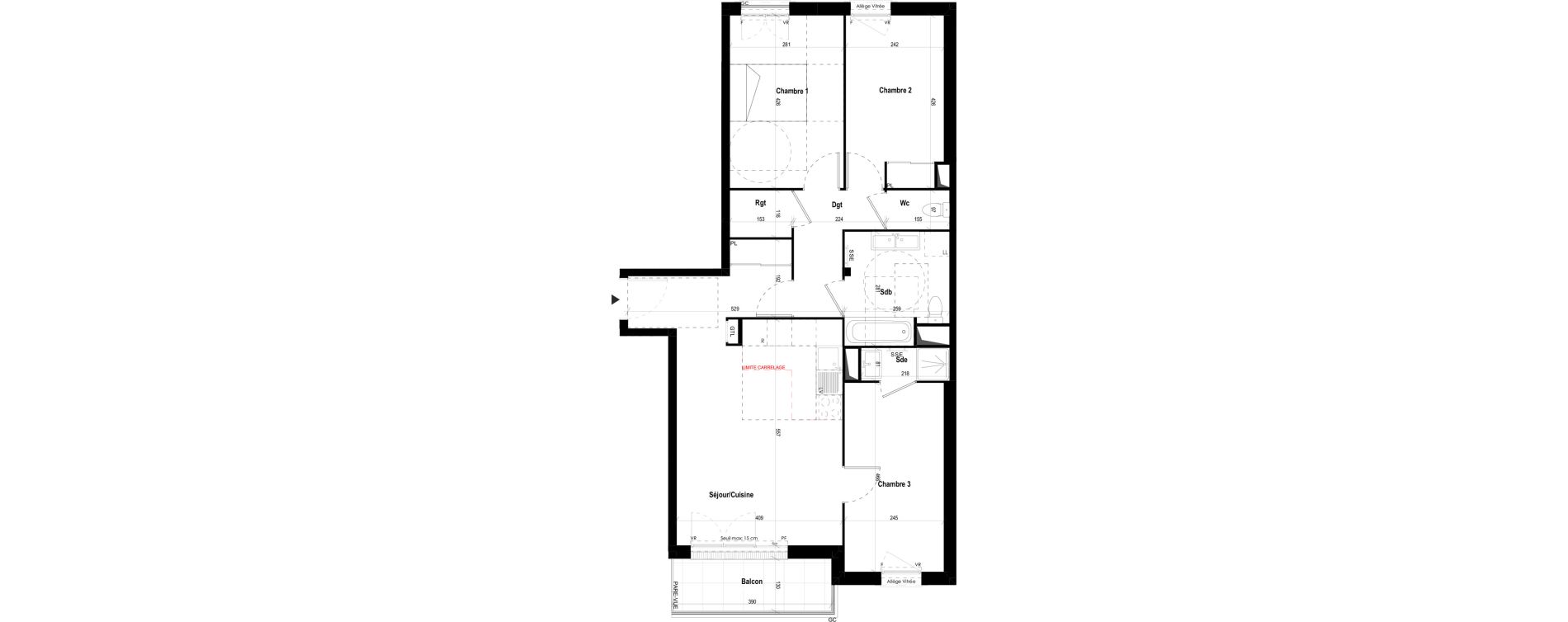 Appartement T4 de 78,49 m2 &agrave; Mantes-La-Jolie Gassicourt