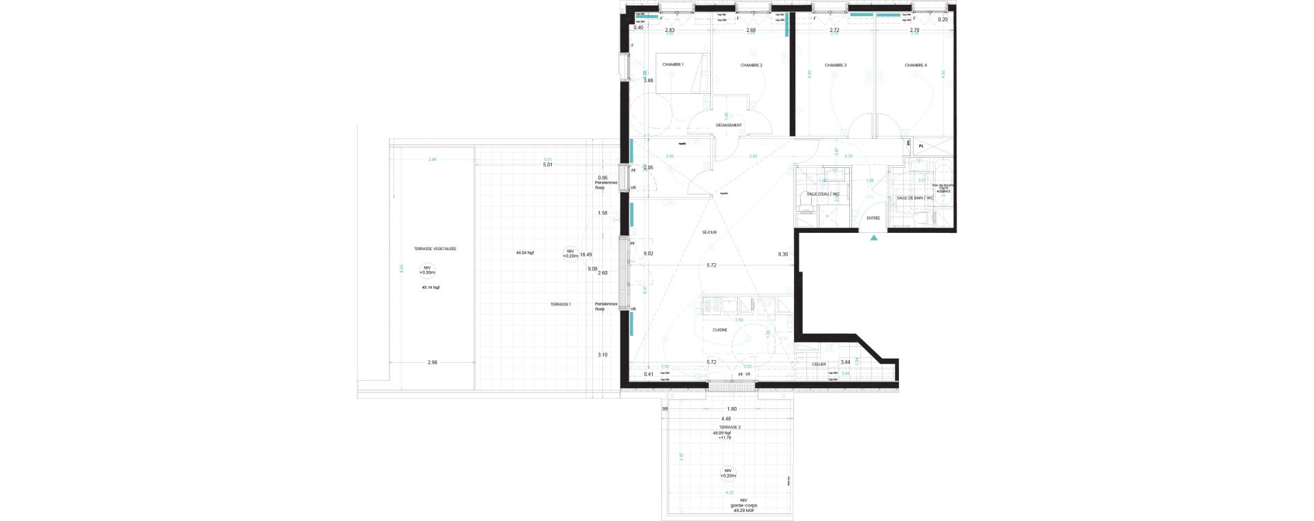 Appartement T5 de 85,10 m2 &agrave; Mantes-La-Jolie Centre