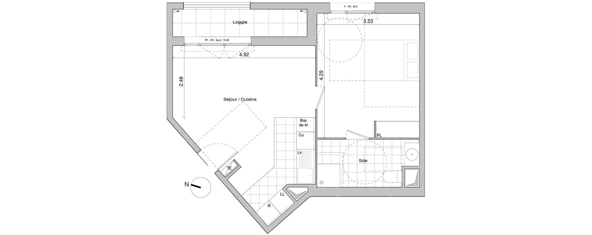 Appartement T2 de 43,20 m2 &agrave; Mantes-La-Jolie Centre