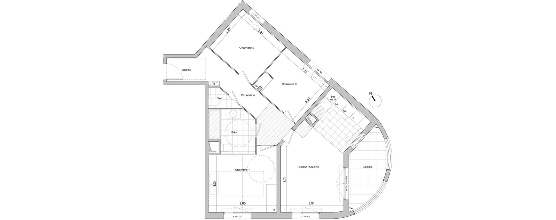 Appartement T4 de 72,50 m2 &agrave; Mantes-La-Jolie Centre