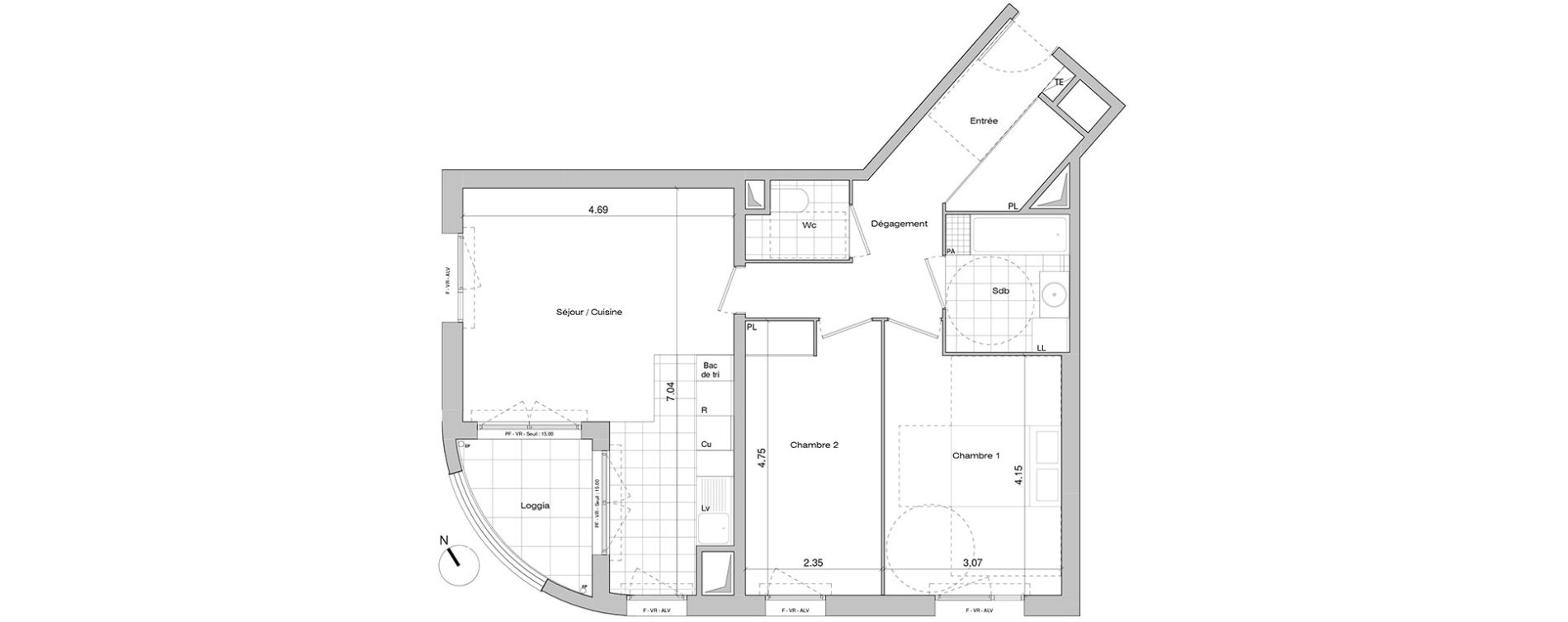 Appartement T3 de 68,50 m2 &agrave; Mantes-La-Jolie Centre
