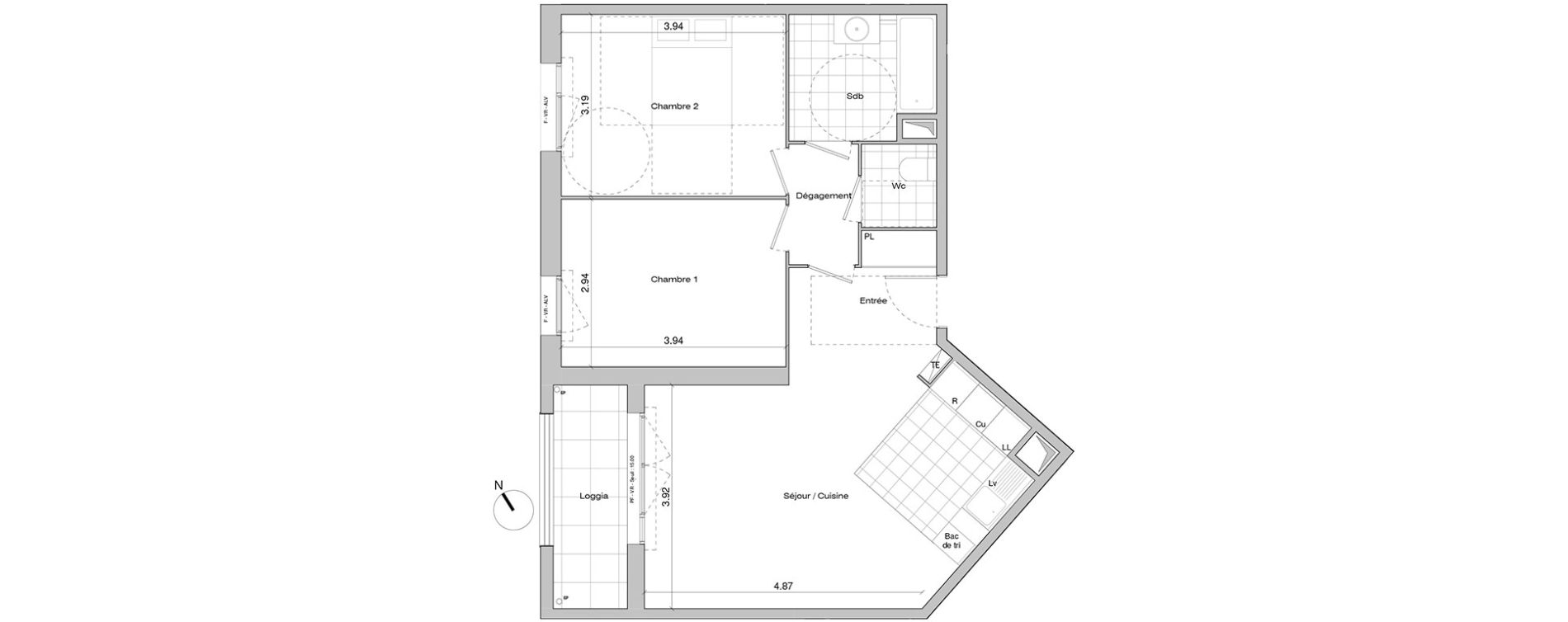 Appartement T3 de 64,40 m2 &agrave; Mantes-La-Jolie Centre