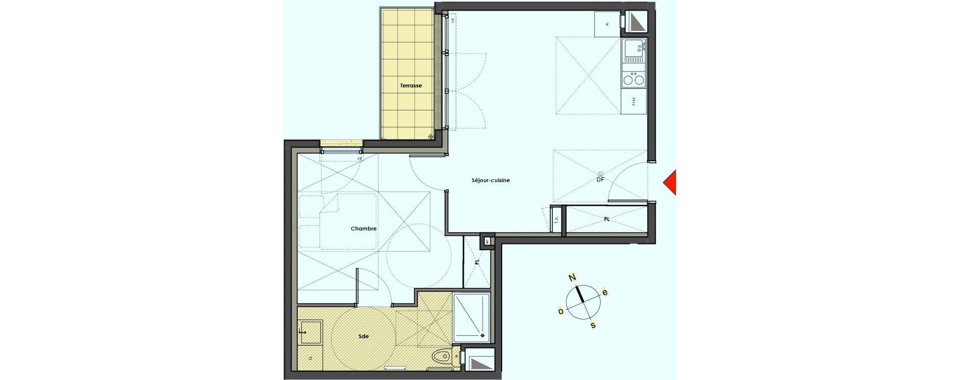 Appartement T2 de 44,23 m2 &agrave; Mantes-La-Jolie Gassicourt