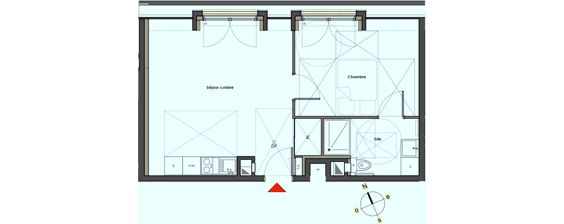 Appartement T2 de 42,24 m2 &agrave; Mantes-La-Jolie Gassicourt