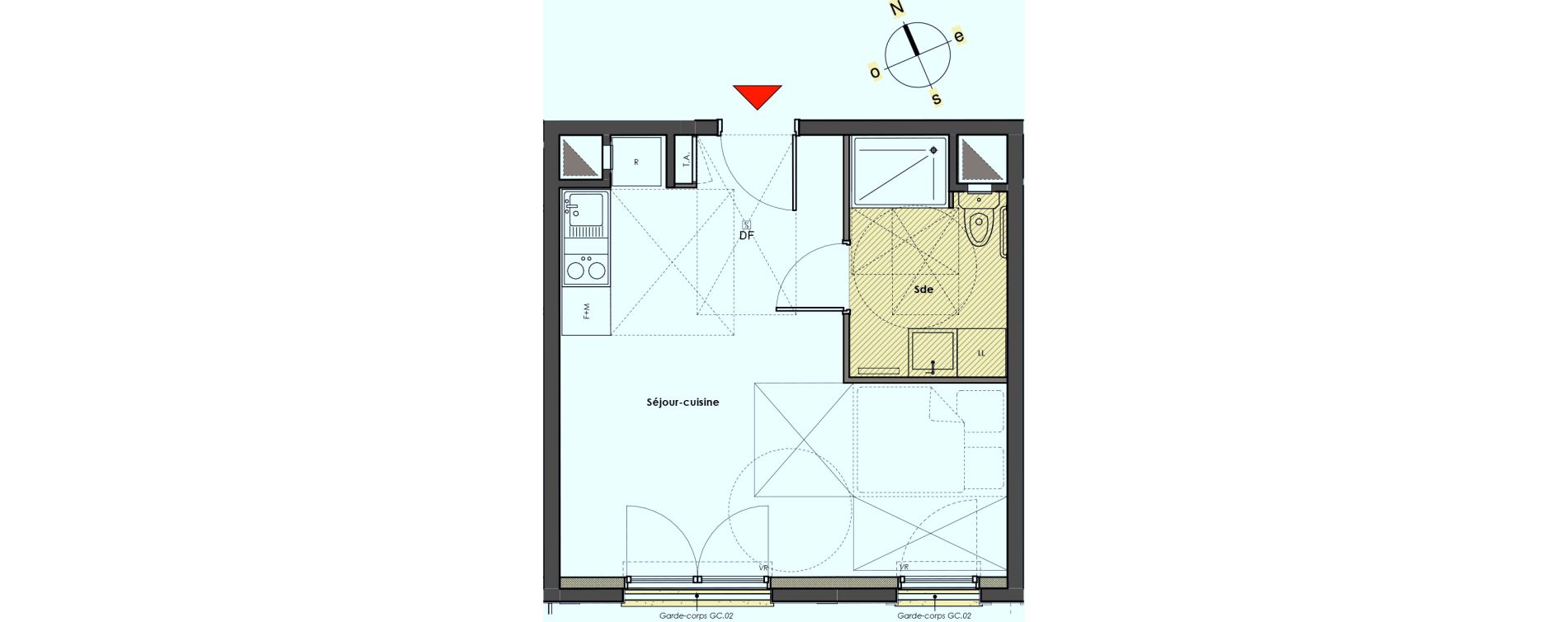 Appartement T1 de 28,62 m2 &agrave; Mantes-La-Jolie Gassicourt