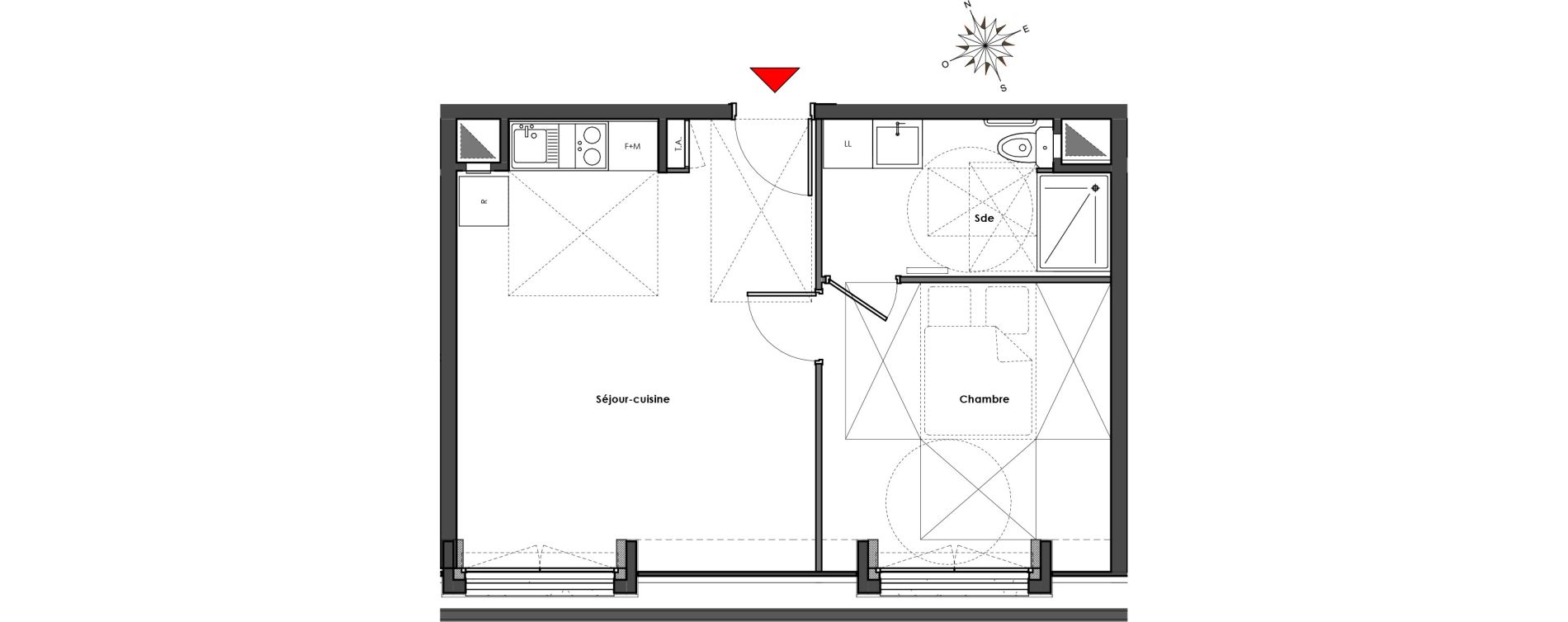 Appartement T2 de 40,13 m2 &agrave; Mantes-La-Jolie Gassicourt
