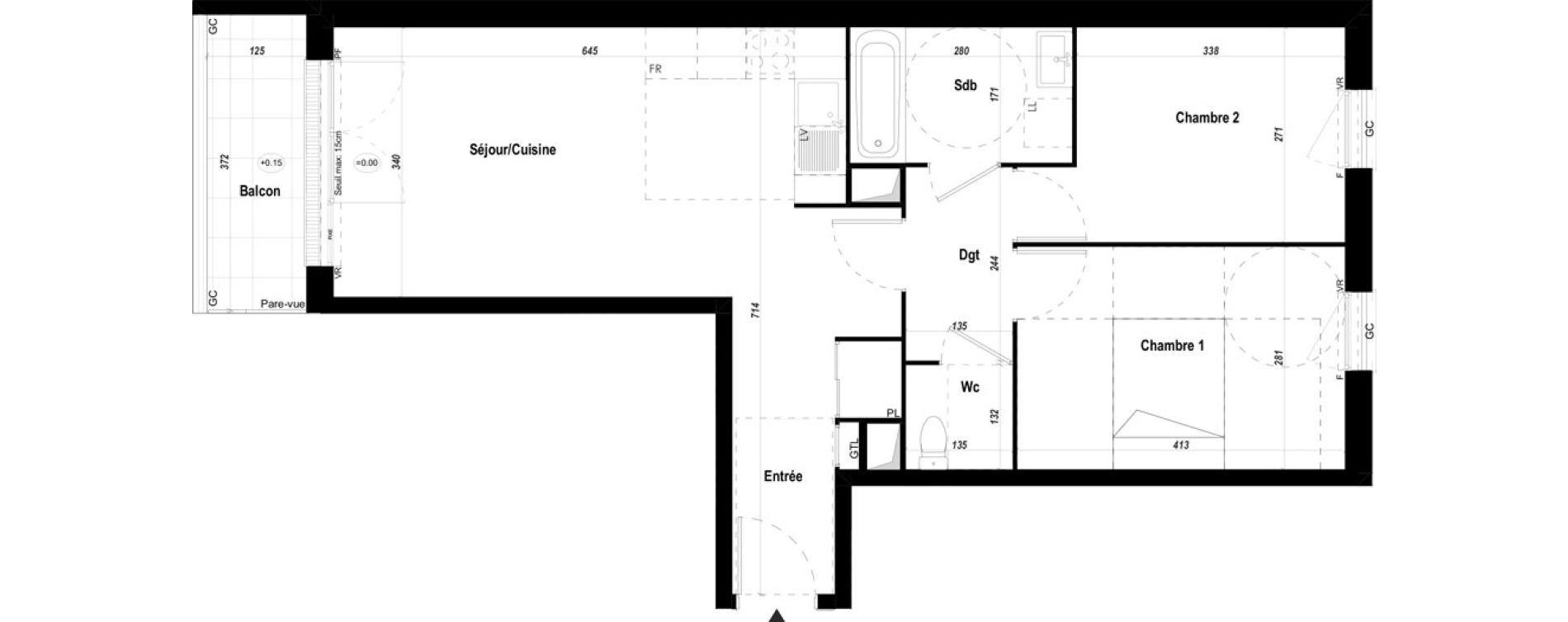 Appartement T3 de 60,12 m2 &agrave; Mantes-La-Jolie Les martraits