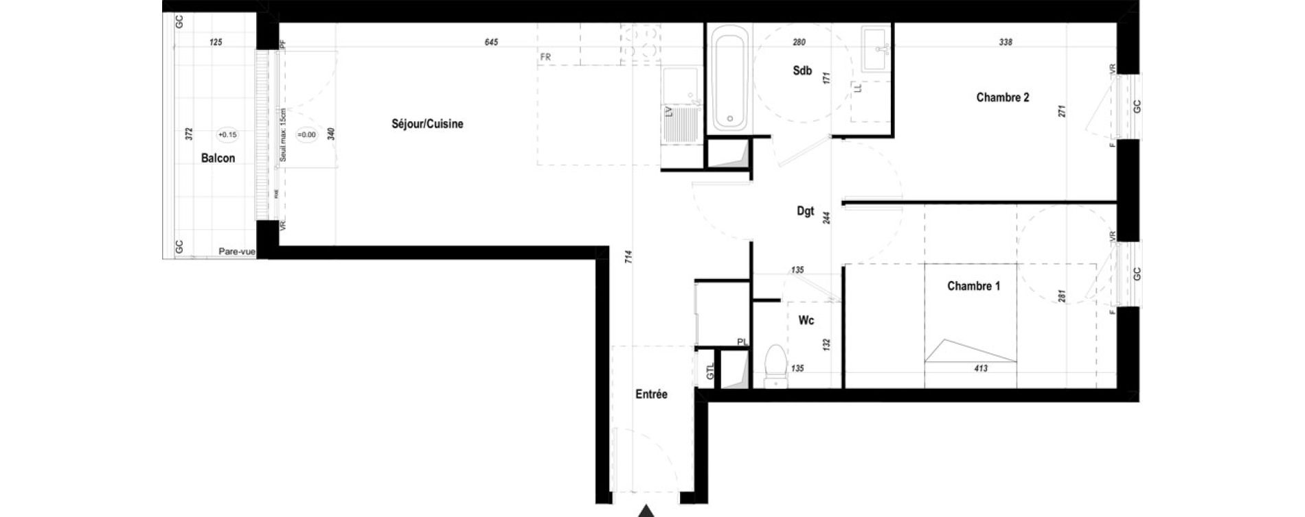 Appartement T3 de 60,12 m2 &agrave; Mantes-La-Jolie Les martraits