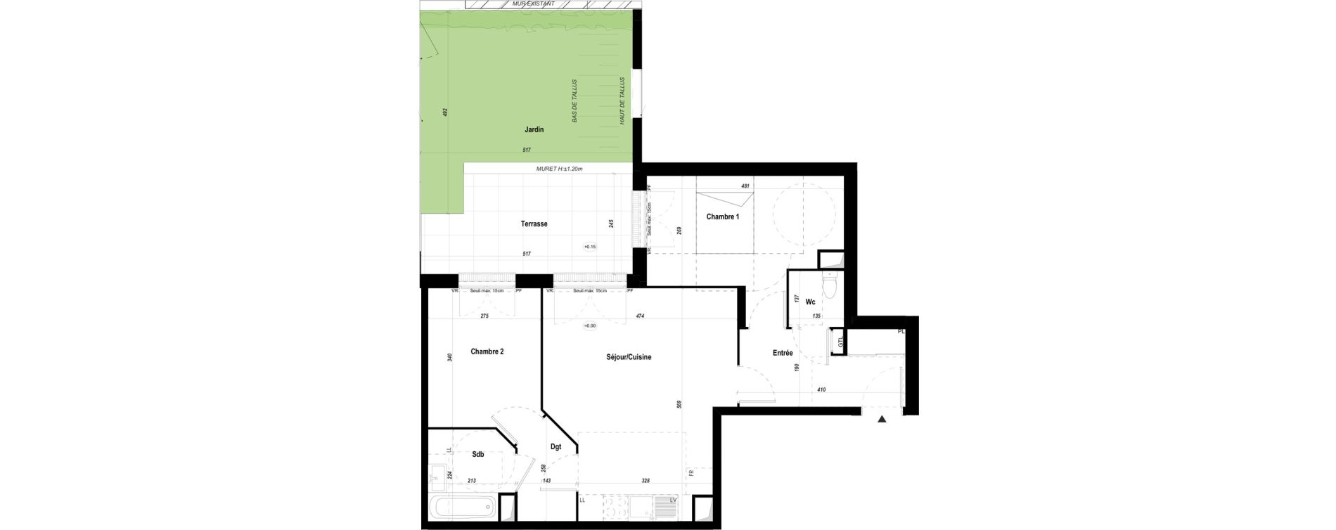 Appartement T3 de 62,42 m2 &agrave; Mantes-La-Jolie Les martraits