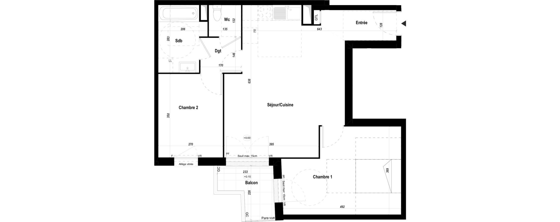 Appartement T3 de 65,35 m2 &agrave; Mantes-La-Jolie Les martraits