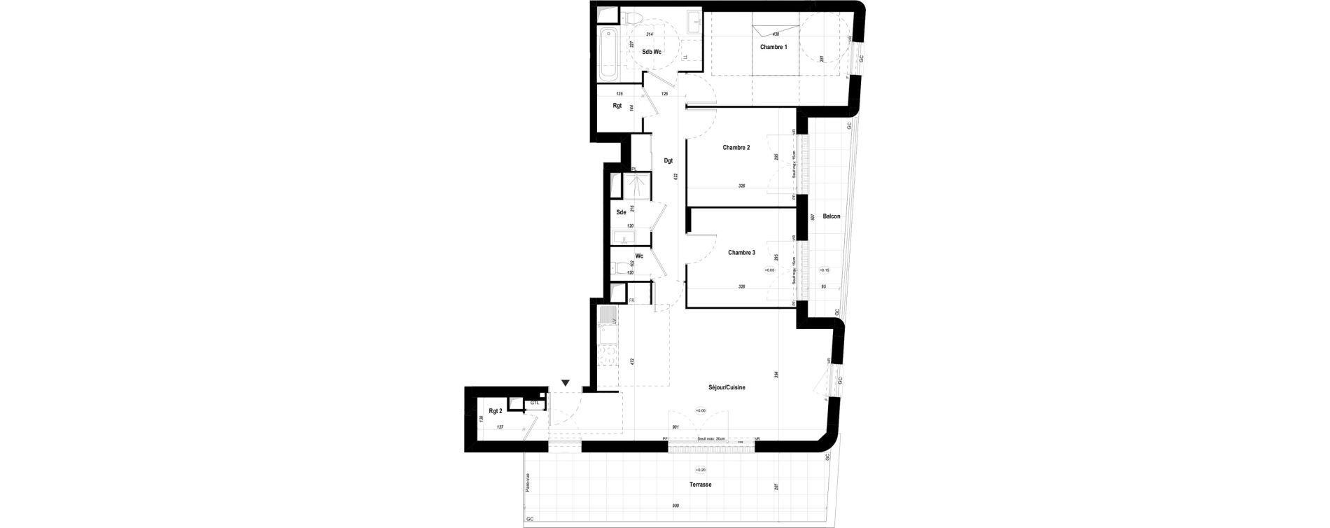 Appartement T4 de 83,38 m2 &agrave; Mantes-La-Jolie Les martraits