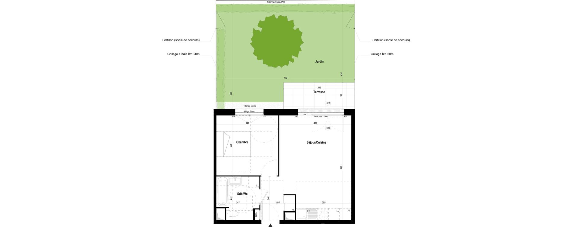 Appartement T2 de 42,65 m2 &agrave; Mantes-La-Jolie Les martraits