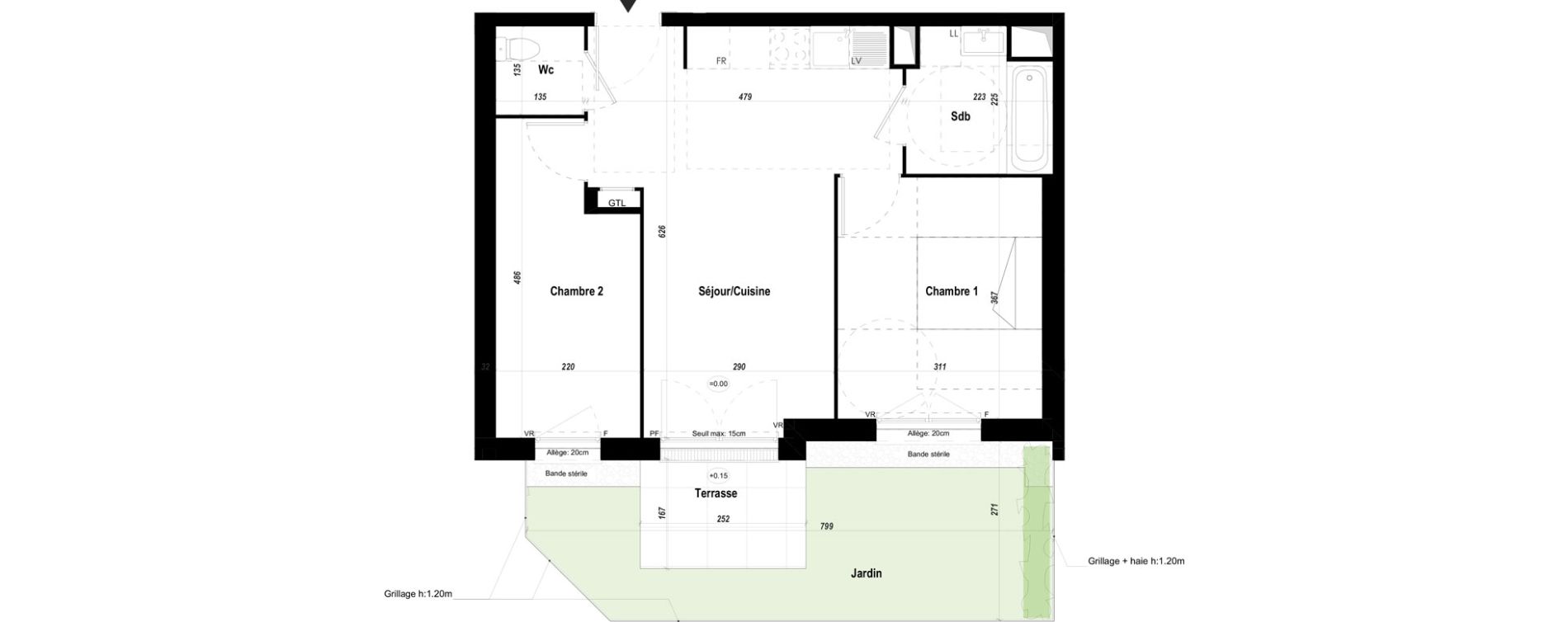 Appartement T3 de 49,35 m2 &agrave; Mantes-La-Jolie Les martraits