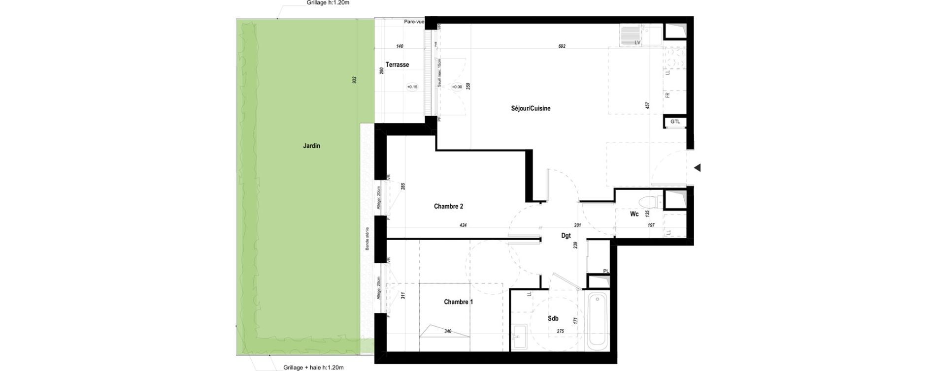 Appartement T3 de 62,30 m2 &agrave; Mantes-La-Jolie Les martraits