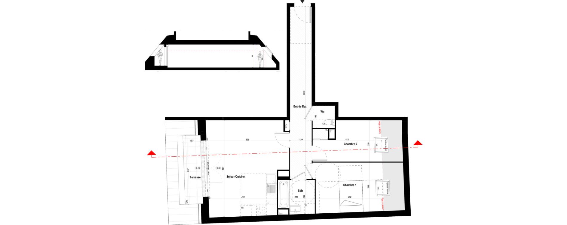 Appartement T3 de 67,73 m2 &agrave; Mantes-La-Jolie Les martraits