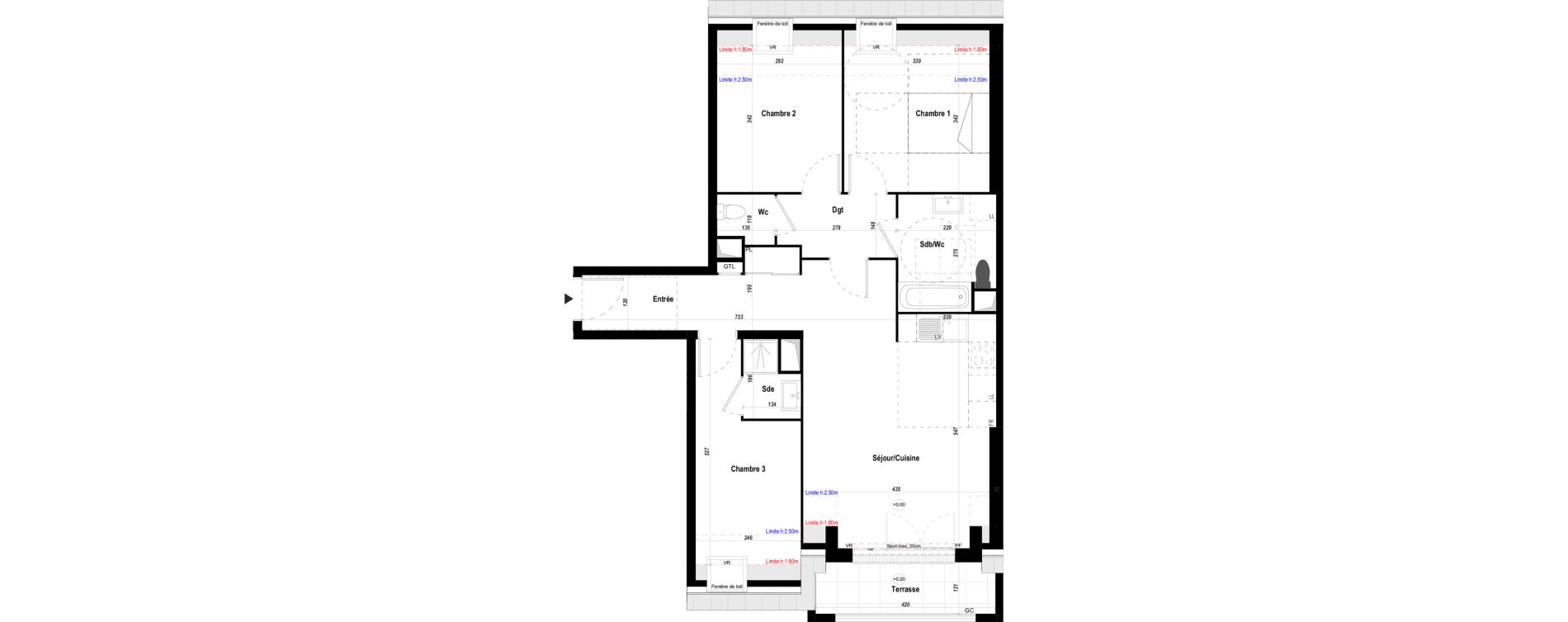 Appartement T4 de 79,15 m2 &agrave; Mantes-La-Jolie Les martraits