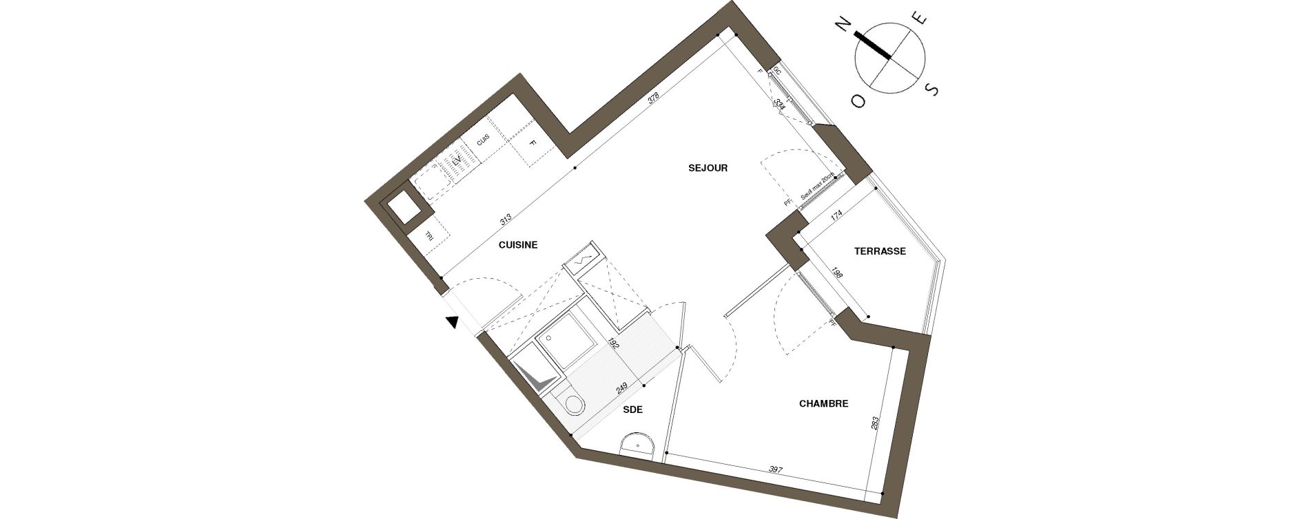 Appartement T2 de 43,71 m2 &agrave; Mantes-La-Ville Mantes-universit&eacute;