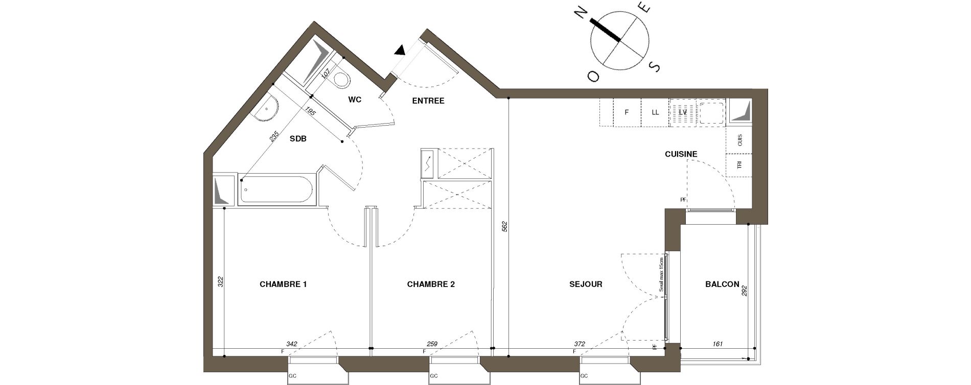 Appartement T3 de 60,07 m2 &agrave; Mantes-La-Ville Mantes-universit&eacute;