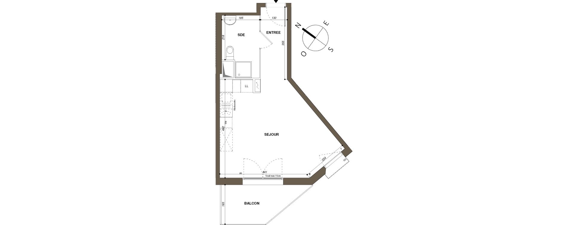 Appartement T1 de 33,10 m2 &agrave; Mantes-La-Ville Mantes-universit&eacute;