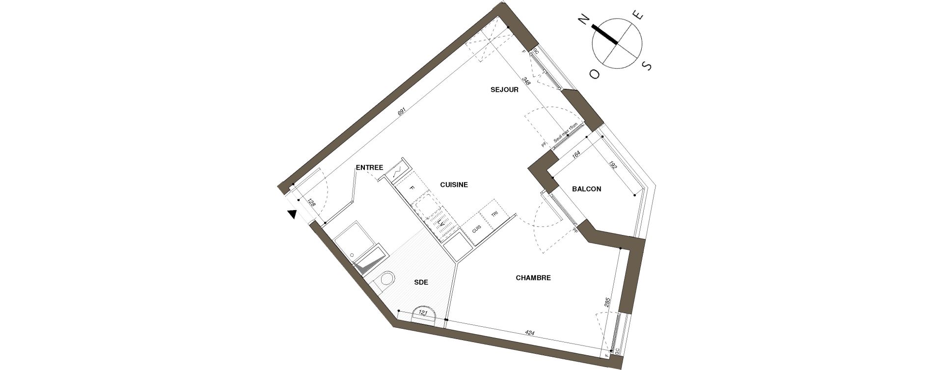 Appartement T2 de 40,17 m2 &agrave; Mantes-La-Ville Mantes-universit&eacute;