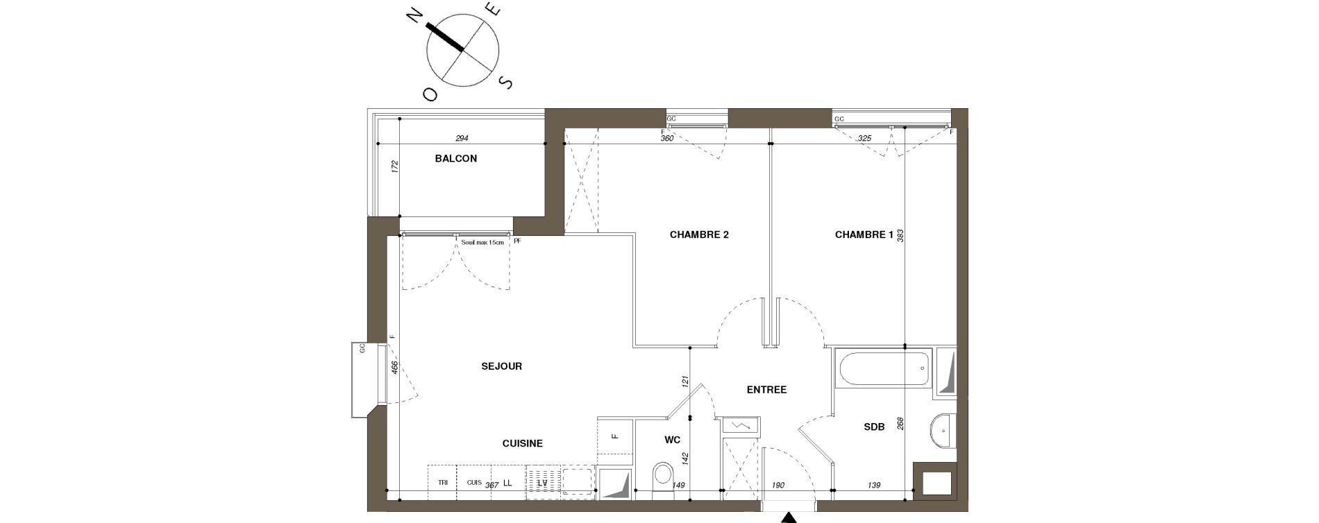 Appartement T3 de 57,29 m2 &agrave; Mantes-La-Ville Mantes-universit&eacute;