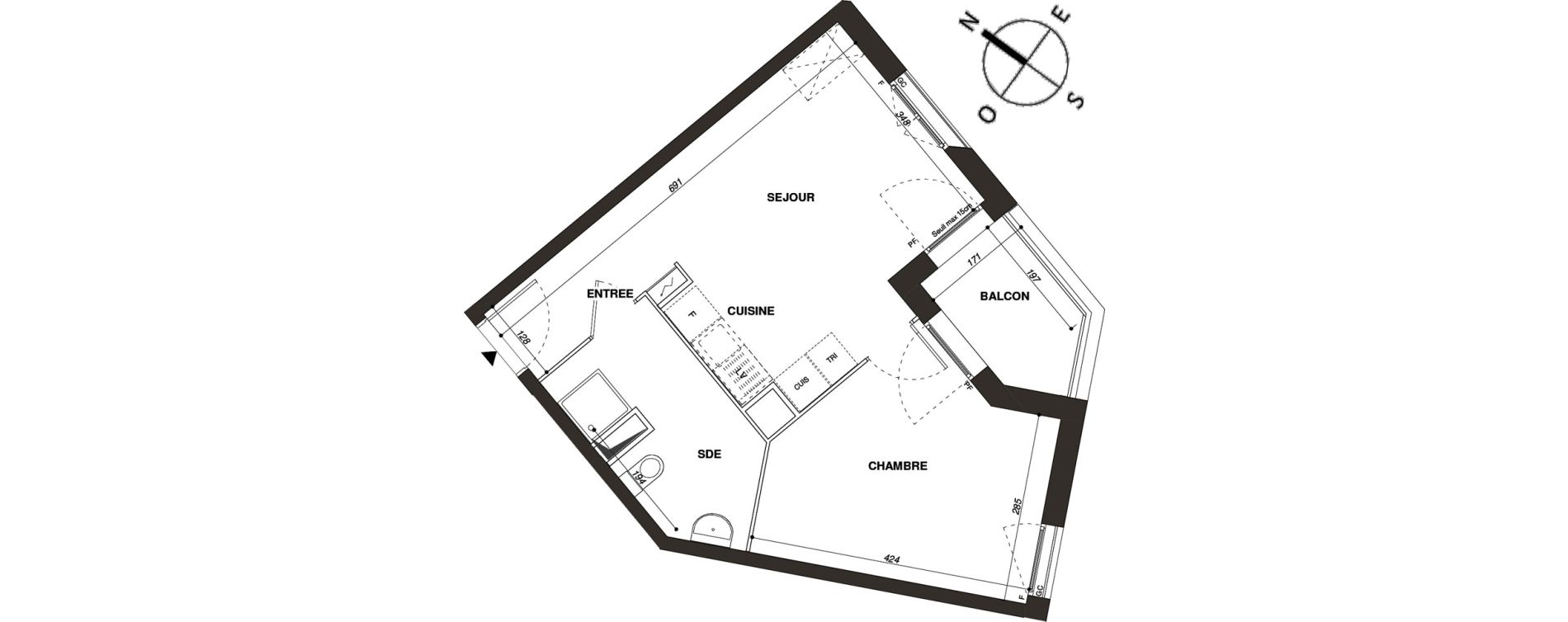Appartement T2 de 40,18 m2 &agrave; Mantes-La-Ville Mantes-universit&eacute;