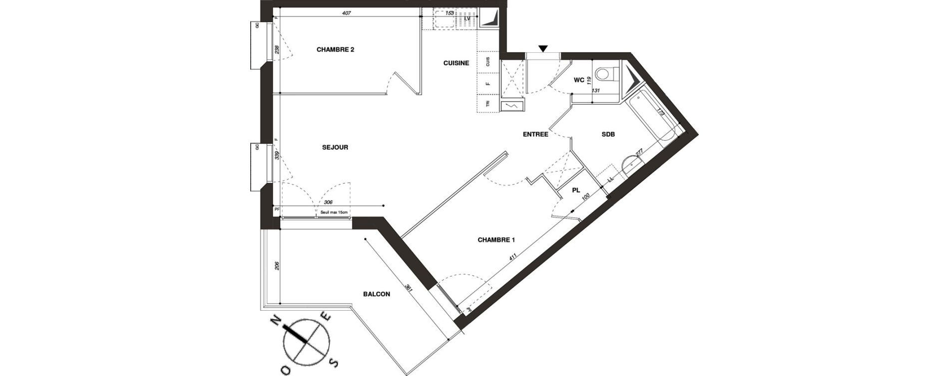 Appartement T3 de 59,56 m2 &agrave; Mantes-La-Ville Mantes-universit&eacute;