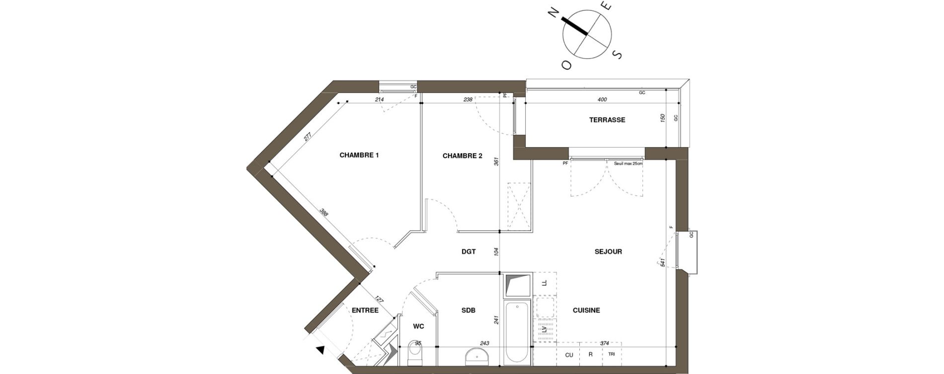Appartement T3 de 57,08 m2 &agrave; Mantes-La-Ville Mantes-universit&eacute;