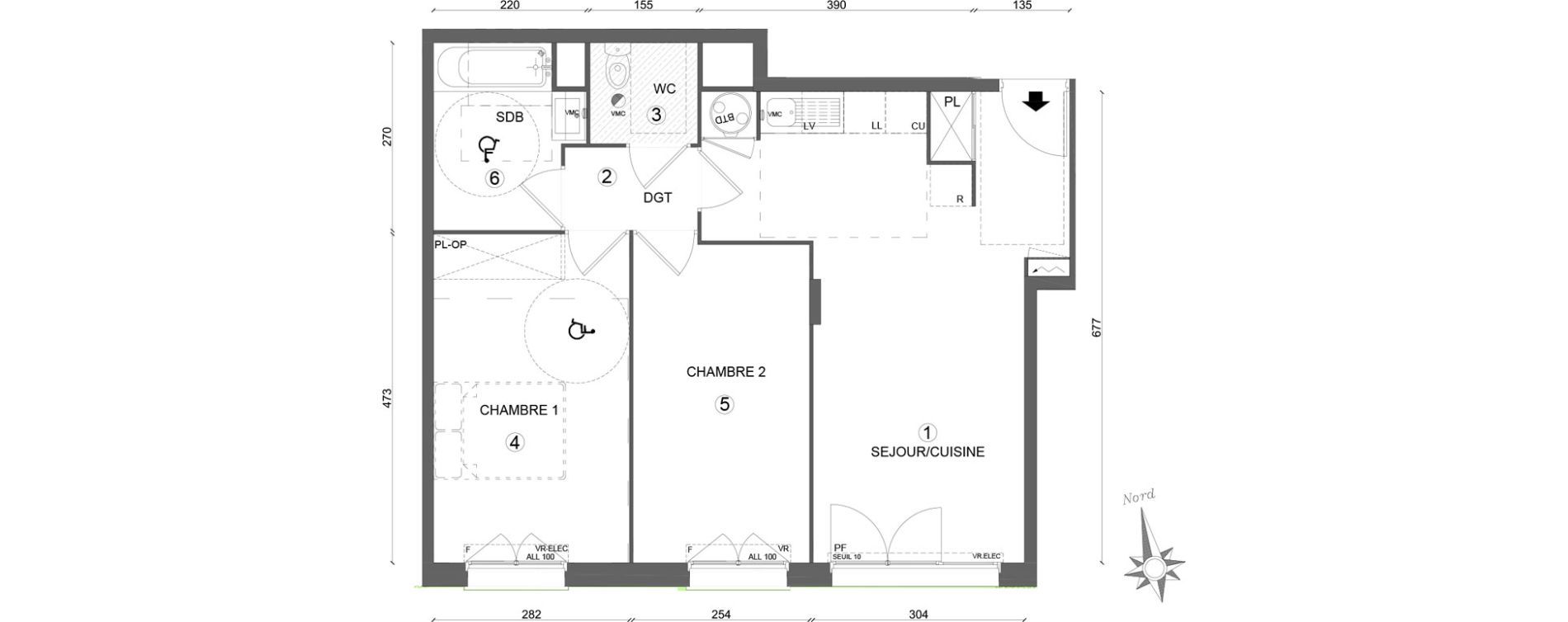 Appartement T3 de 60,20 m2 &agrave; Mantes-La-Ville Domaine de la vallee
