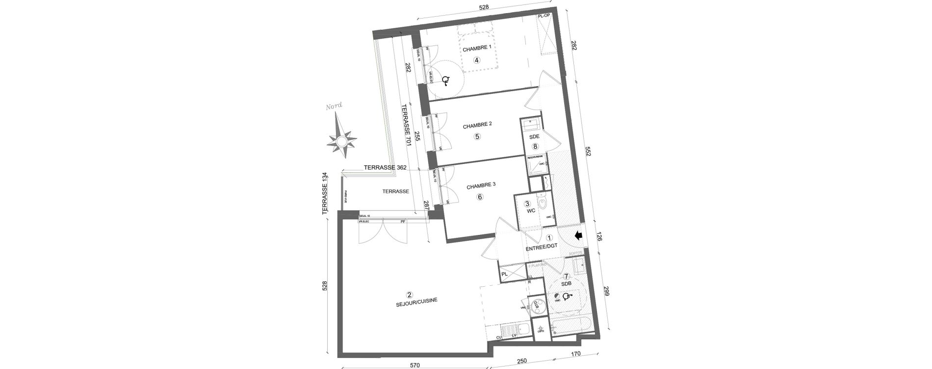 Appartement T4 de 84,35 m2 &agrave; Mantes-La-Ville Domaine de la vallee