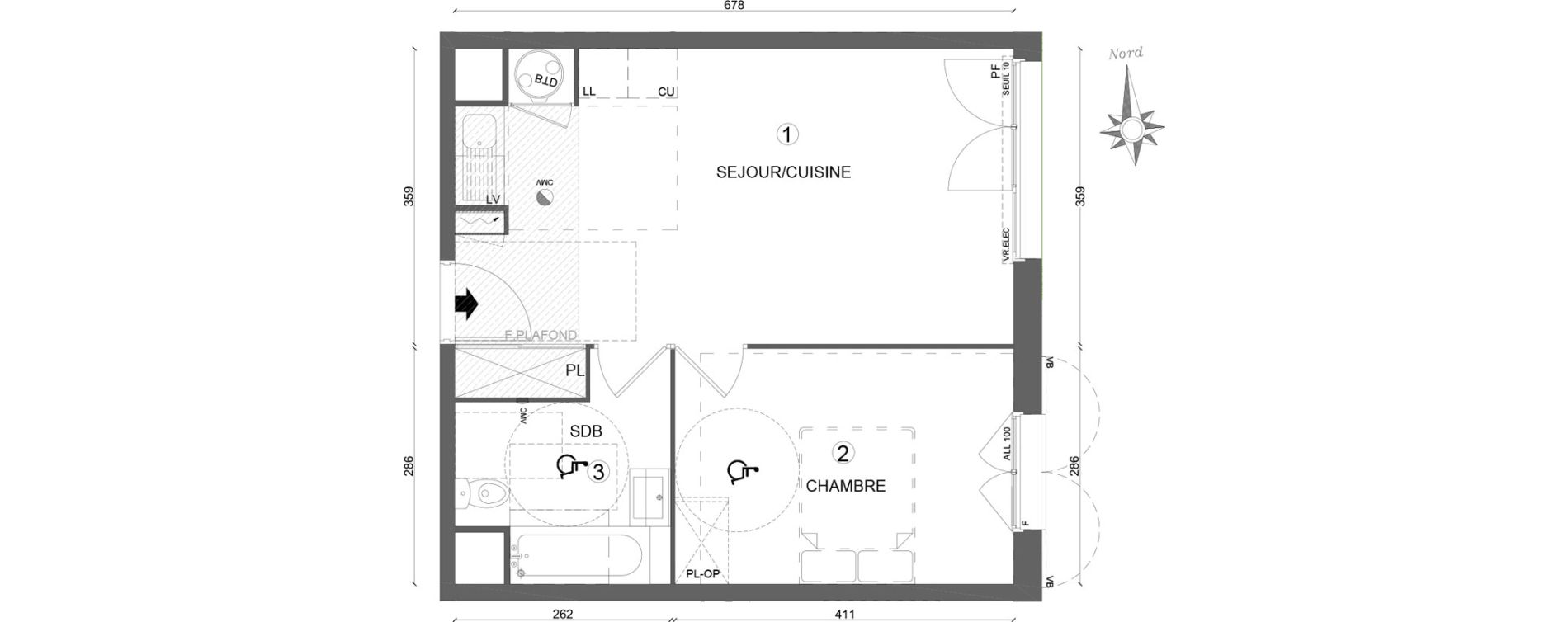 Appartement T2 de 42,35 m2 &agrave; Mantes-La-Ville Domaine de la vallee