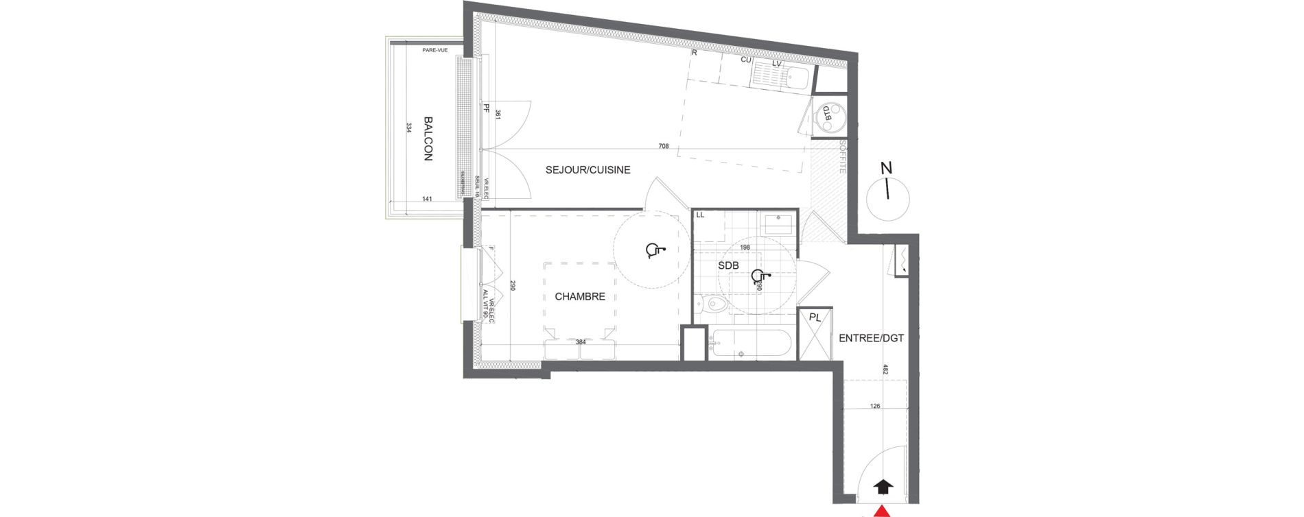 Appartement T2 de 47,35 m2 &agrave; Mantes-La-Ville Domaine de la vallee
