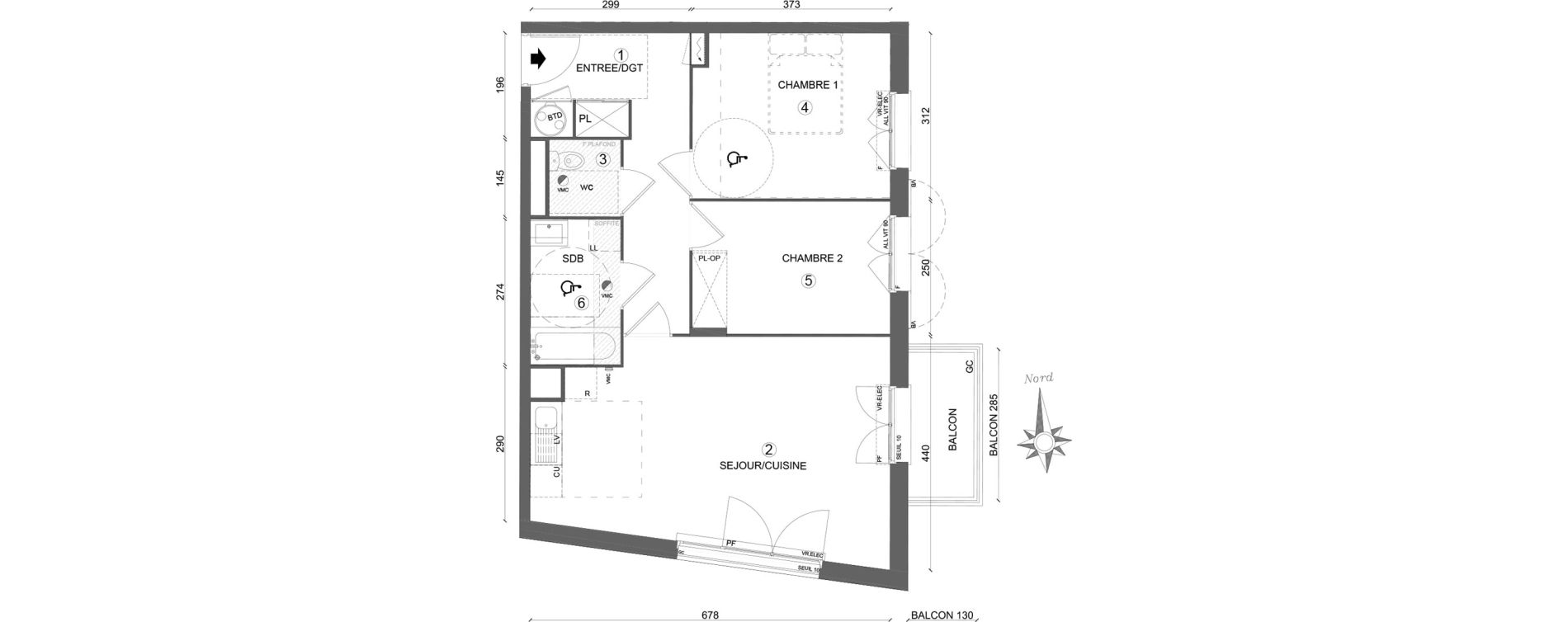 Appartement T3 de 63,00 m2 &agrave; Mantes-La-Ville Domaine de la vallee