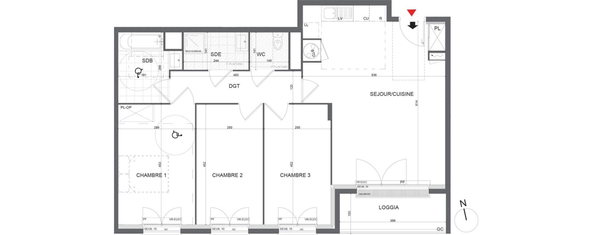 Appartement T4 de 83,30 m2 &agrave; Mantes-La-Ville Domaine de la vallee