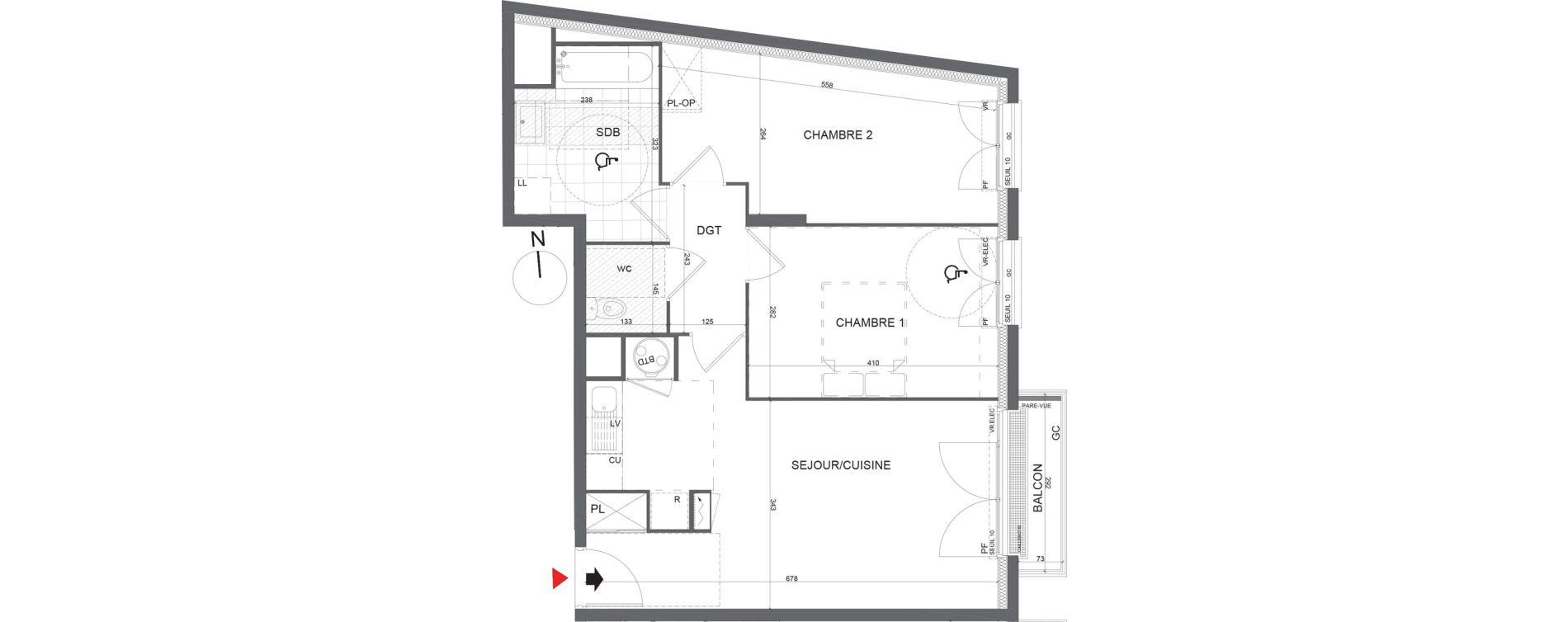 Appartement T3 de 61,80 m2 &agrave; Mantes-La-Ville Domaine de la vallee