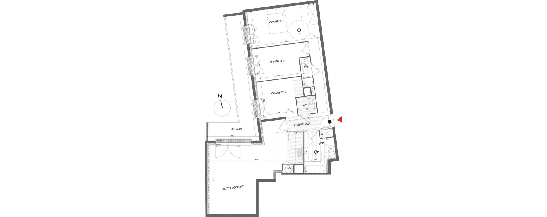 Appartement T4 de 84,35 m2 &agrave; Mantes-La-Ville Domaine de la vallee