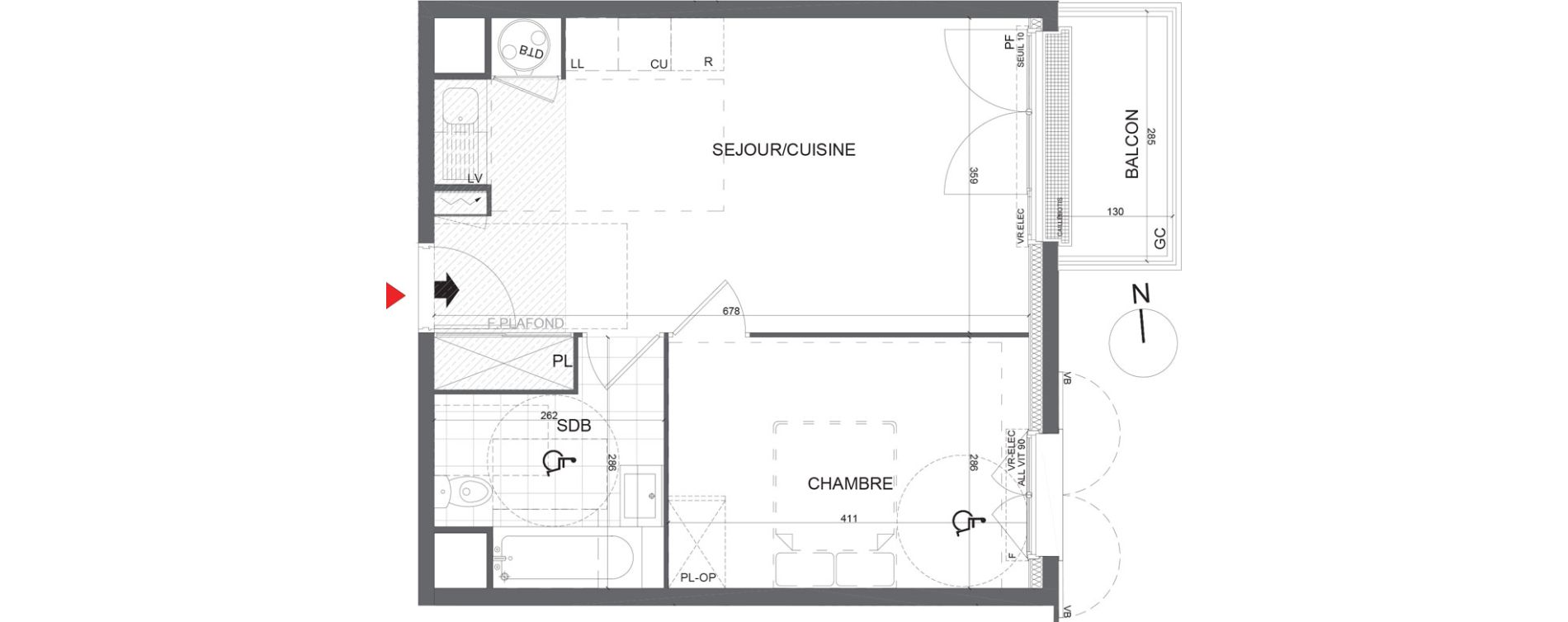 Appartement T2 de 42,35 m2 &agrave; Mantes-La-Ville Domaine de la vallee
