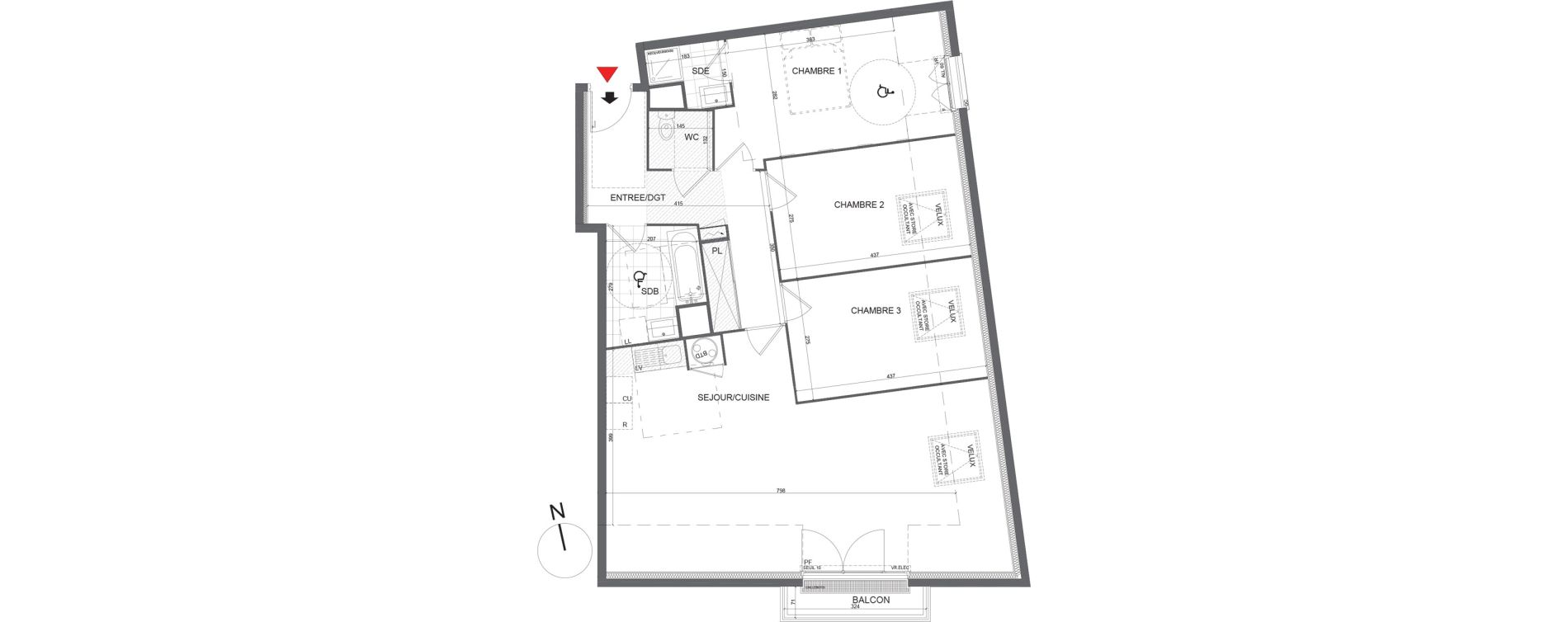 Appartement T4 de 83,00 m2 &agrave; Mantes-La-Ville Domaine de la vallee