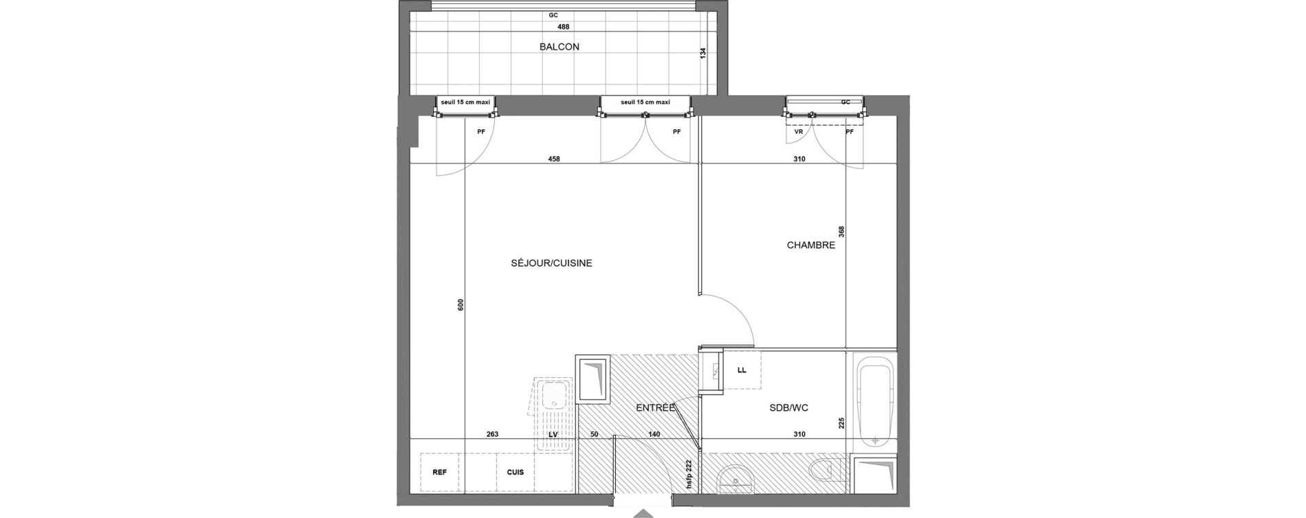 Appartement T2 de 44,63 m2 &agrave; Mantes-La-Ville Salengro jaures