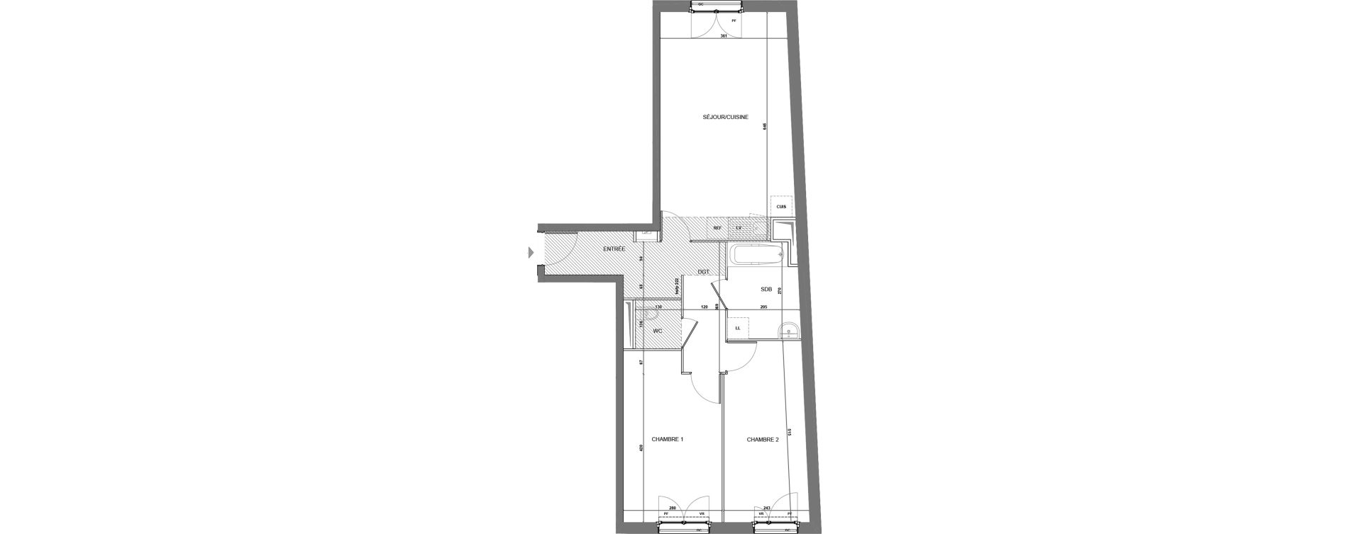 Appartement T3 de 65,48 m2 &agrave; Mantes-La-Ville Salengro jaures