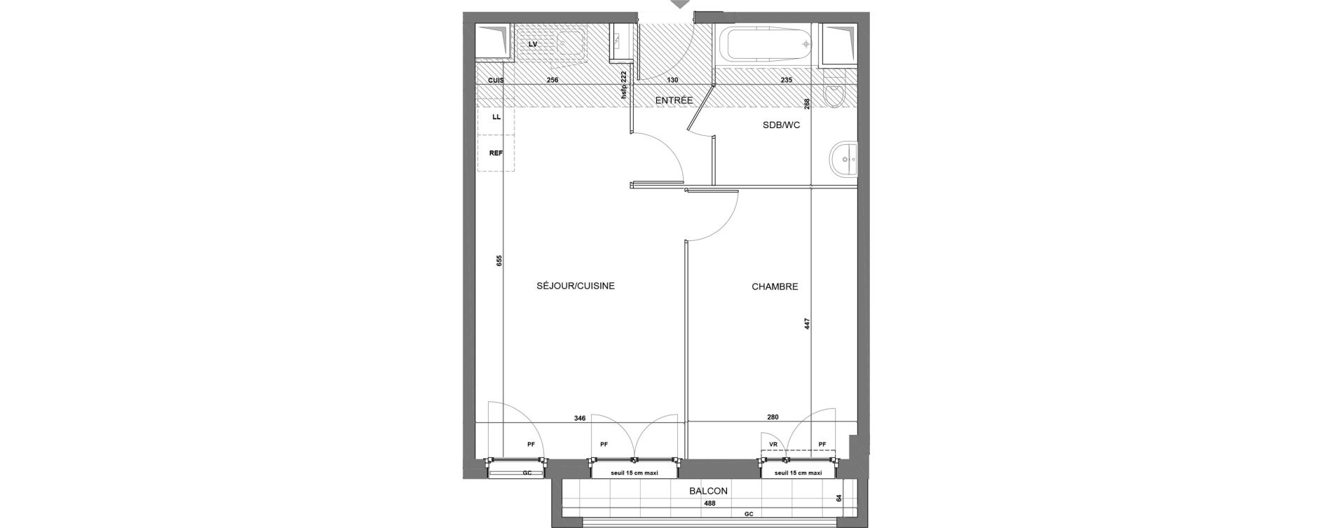 Appartement T2 de 43,55 m2 &agrave; Mantes-La-Ville Salengro jaures