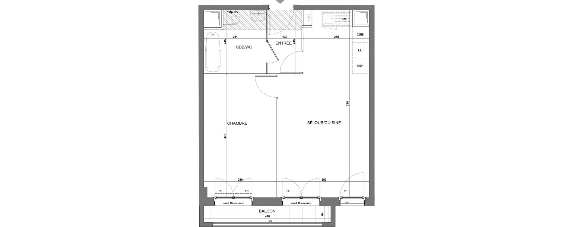 Appartement T2 de 43,78 m2 &agrave; Mantes-La-Ville Salengro jaures