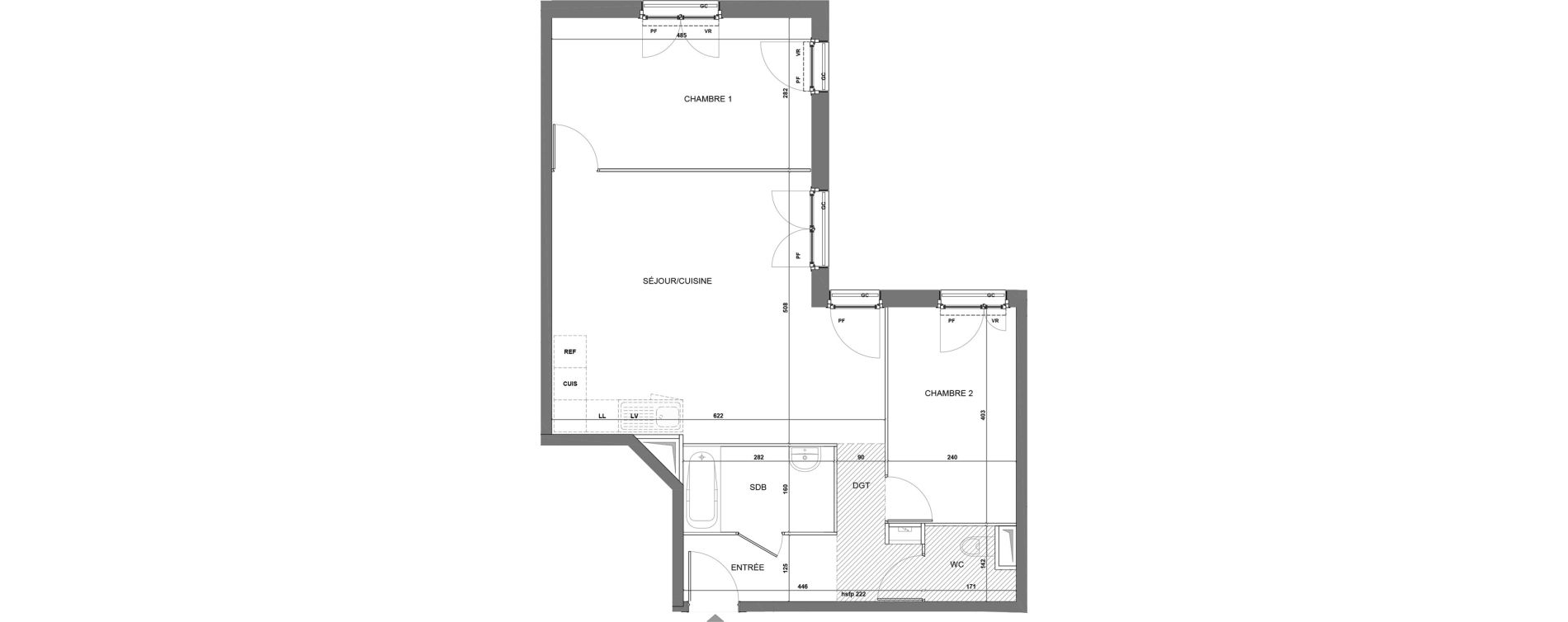 Appartement T3 de 64,65 m2 &agrave; Mantes-La-Ville Salengro jaures